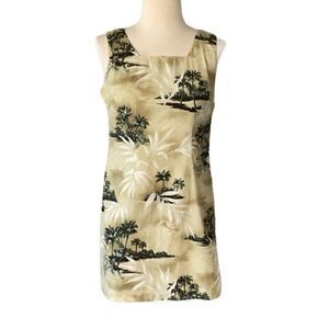 Vintage Shannon Marie Hawaiian Print Sheath Dress Women’s Medium 10